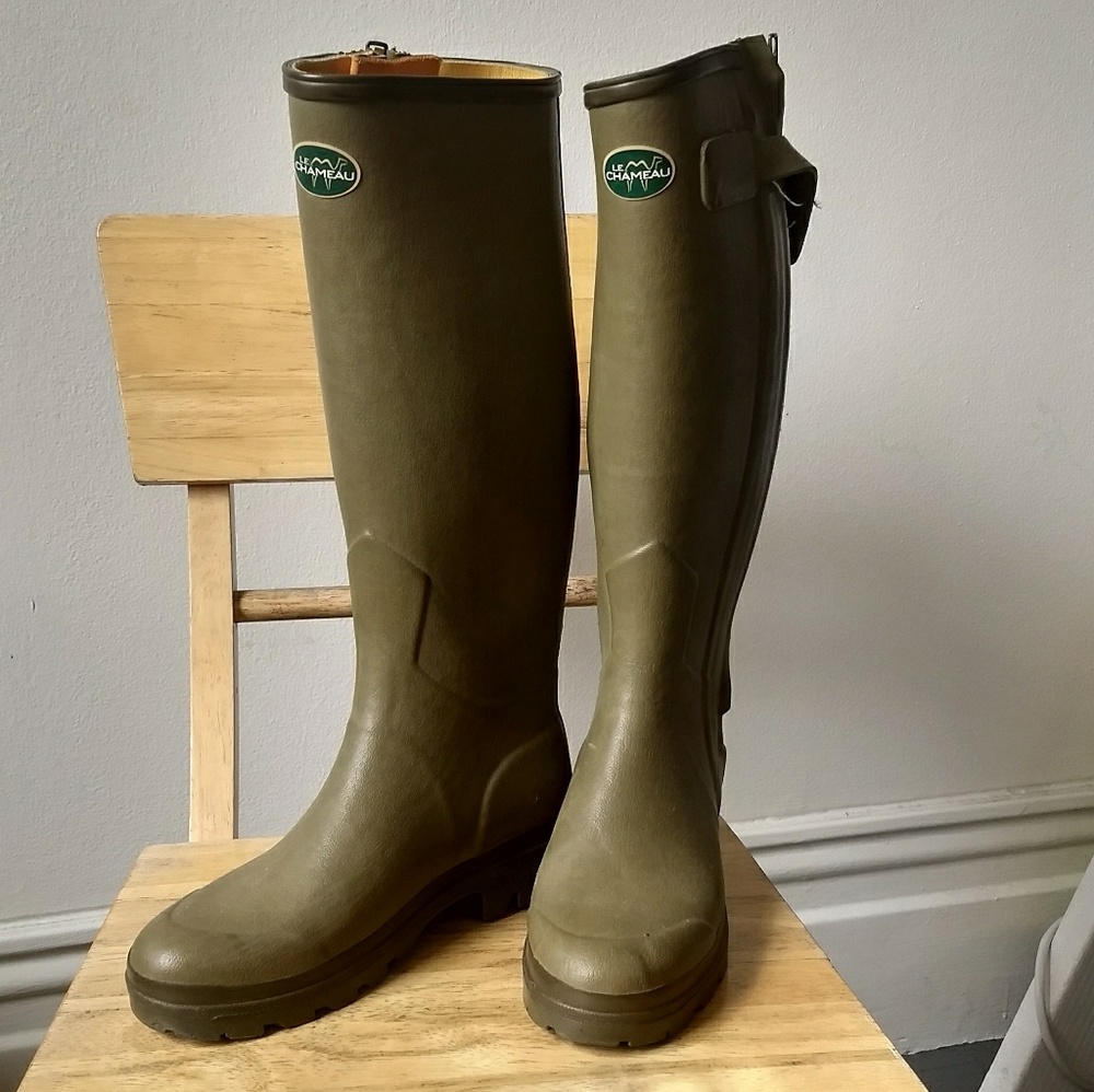 LE CHAMEAU CHASSEUR LEATHER-LINED boots
Size 7